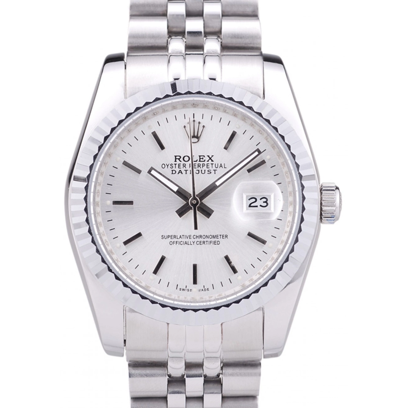 MiroTime 0808 Rolex Datejust Silver Dial Ribbed Bezel 7457